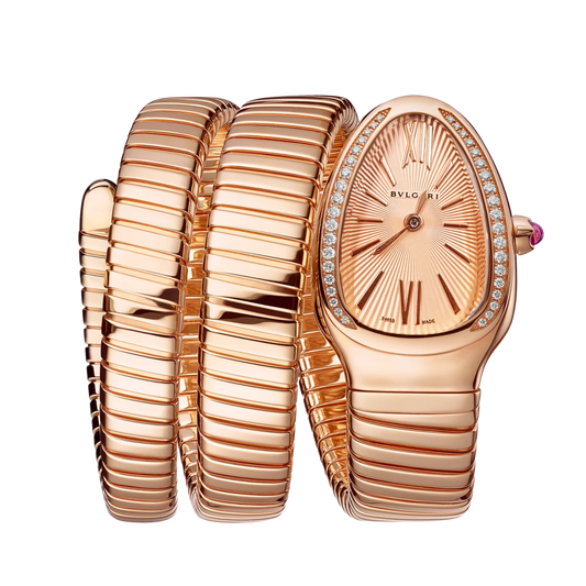 Bvlgari Serpenti Double tour Or-rose Sertie